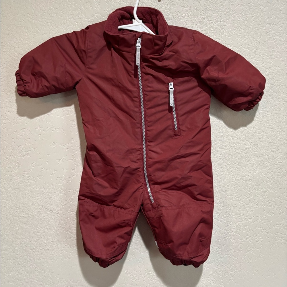 Burgundy Kids H&M One Piece Snowsuit Size 4-6 Months